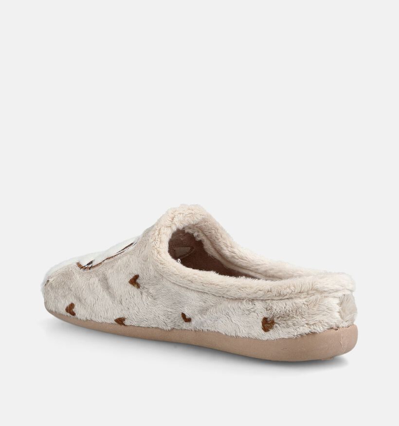Milo & Mila Cats Beige Pantoffels voor meisjes (381136) - geschikt voor steunzolen
