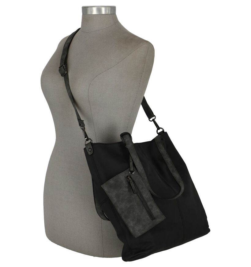 Emily & Noah Grijze Bag in Bag Shopper Tas in kunstleer (284365)