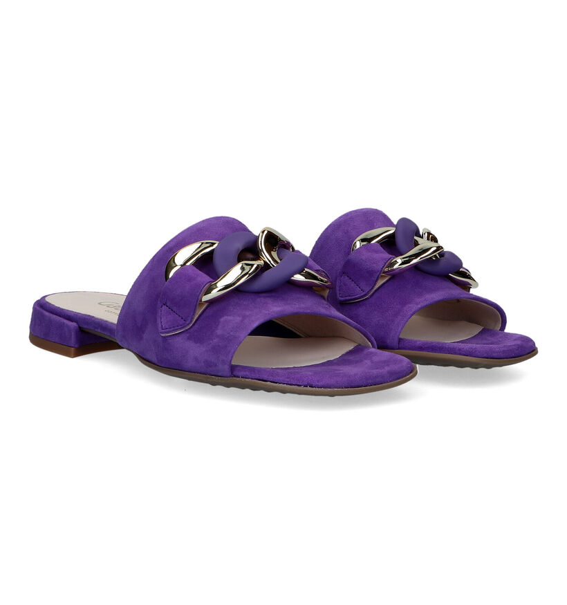Comfort Nu-pieds plates en Violet pour femmes (323422)
