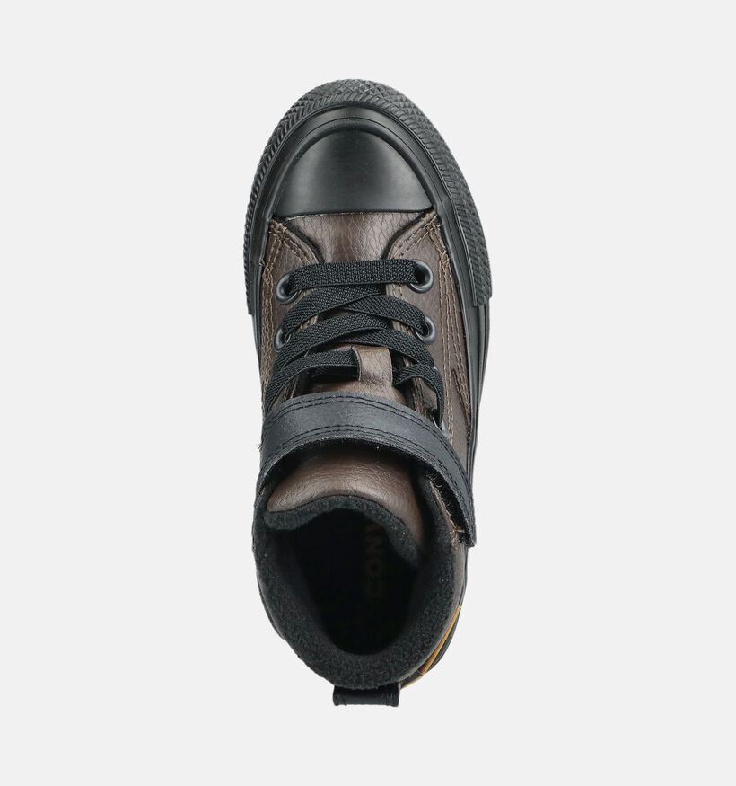 Converse Chuck Taylor All Star Malden Baskets montantes en Brun fonc&eacute; pour gar&ccedil;ons (376107) - pour semelles orthop&eacute;diques