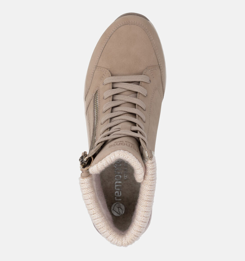 Remonte Bruine Veterboots voor dames (379857) - geschikt voor steunzolen