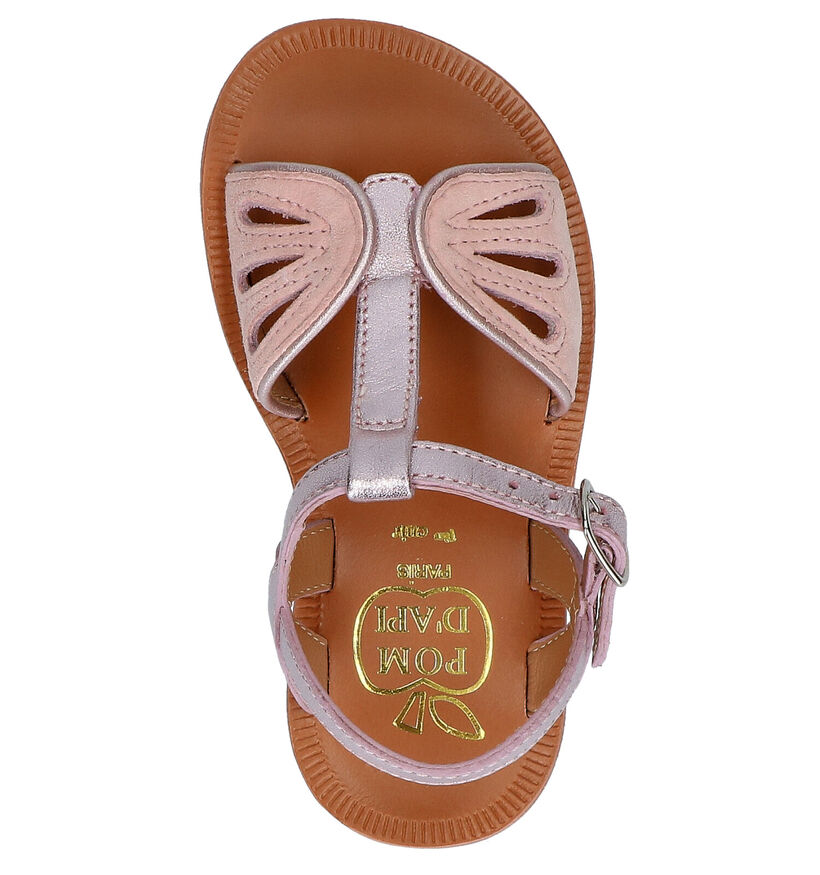 Pom d'Api Plagette Daisy Sandales en Rose en cuir (268812)