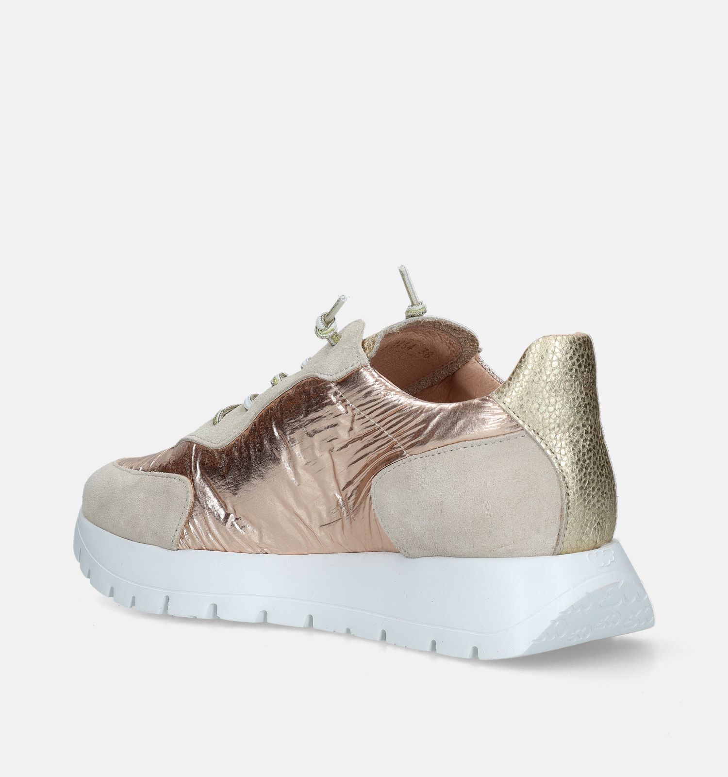 Wonders Gouden Veterschoenen Dames Lage schoenen Online op TORFS.BE