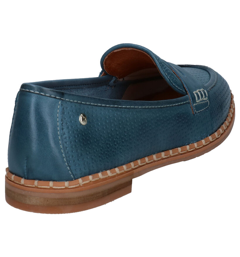 Pikolinos Merida Blauwe Loafers in leer (289276)