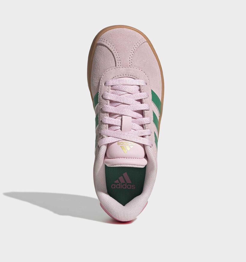 adidas VL Court 3.0 Roze/Groene Sneakers voor meisjes (372717) - geschikt voor steunzolen