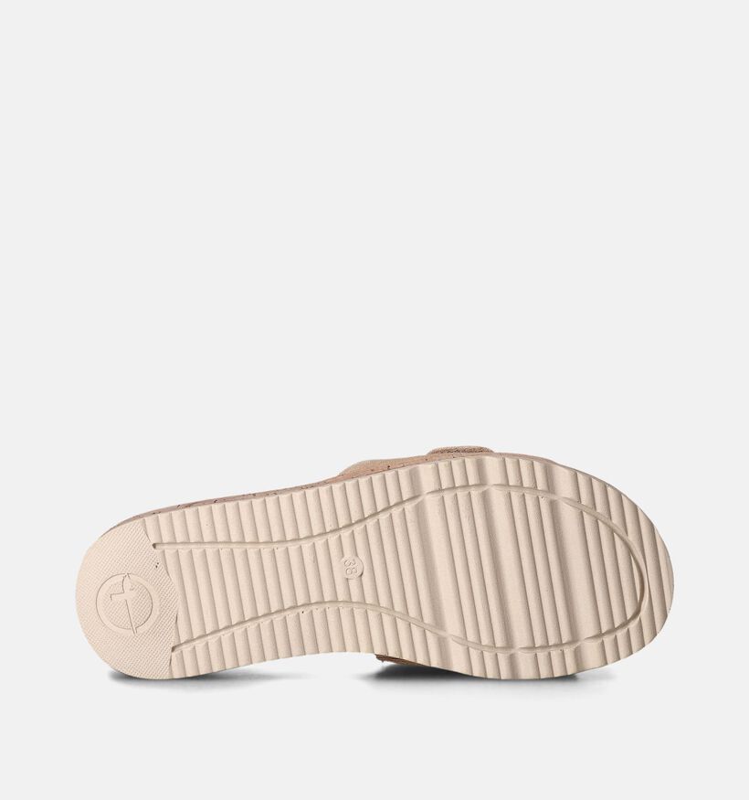 Tamaris Nu-pieds plates en Camel pour femmes (354325)