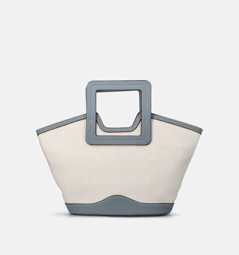 Laurent David Sacs &agrave; main Beige/Bleu