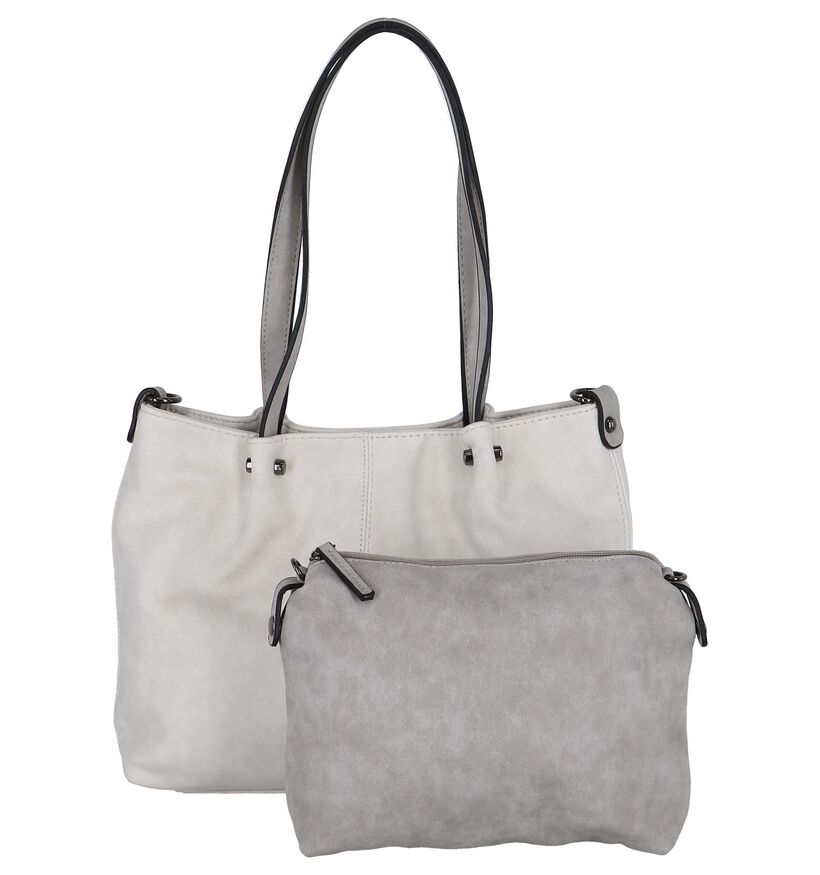 Emily & Noah Grijze Bag in bag Schoudertas in kunstleer (282172)