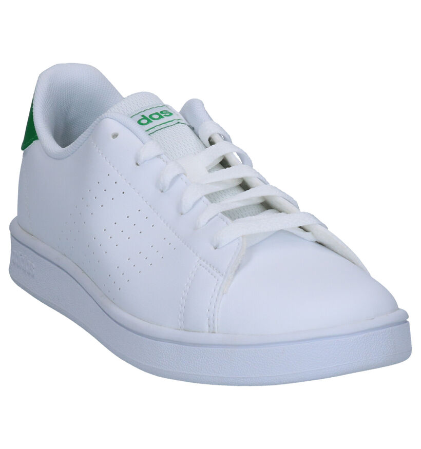 adidas Advantage K Witte Sneakers voor jongens, meisjes (326882)