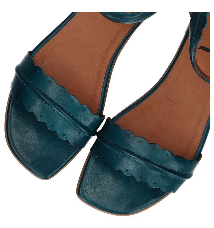 Relance Sandales plates en Turquoise pour femmes (293216)