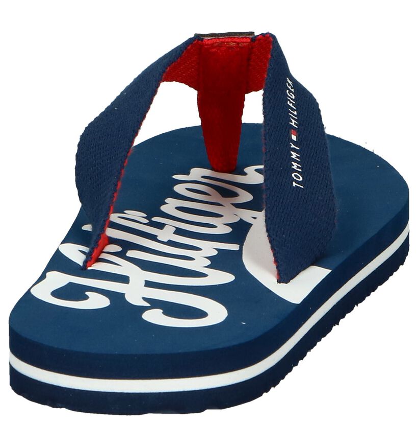 Donkerblauwe Slippers Tommy Hilfiger in stof (239567)