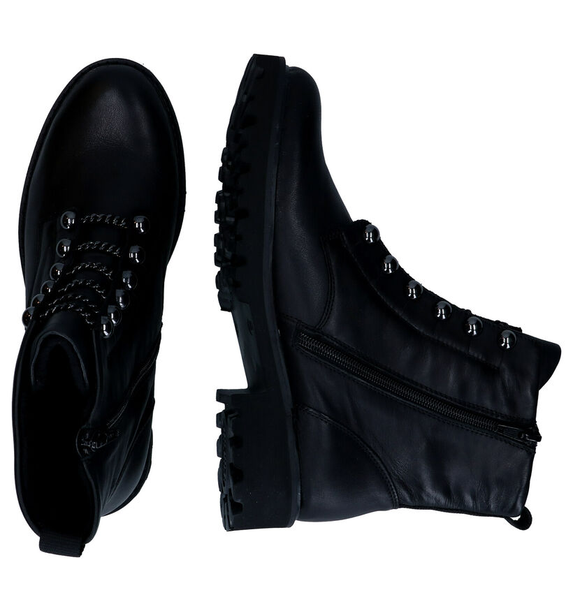 Remonte Zwarte Veterboots voor dames (312337) - geschikt voor steunzolen