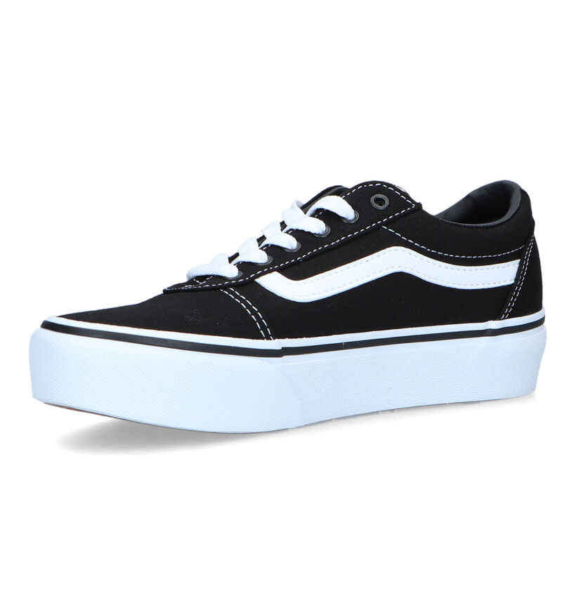 Vans Ward Platform Pastel Block Baskets de skate en Rose pour filles (336443)