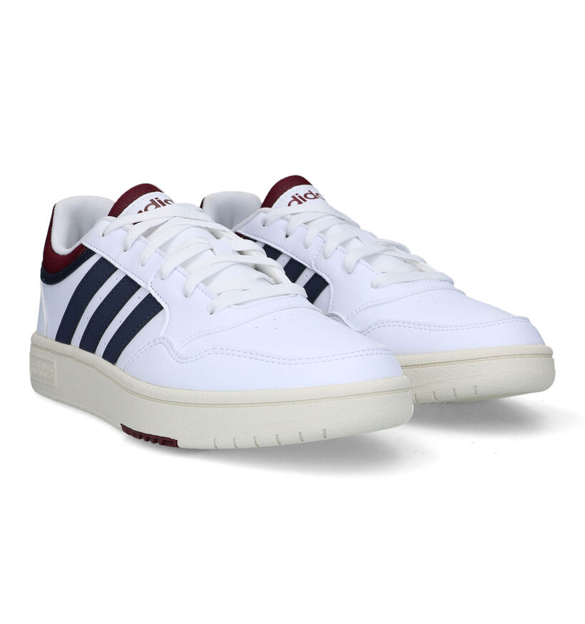 adidas Hoops 3.0 Baskets en blanc pour hommes (324912) - pour semelles orthopédiques