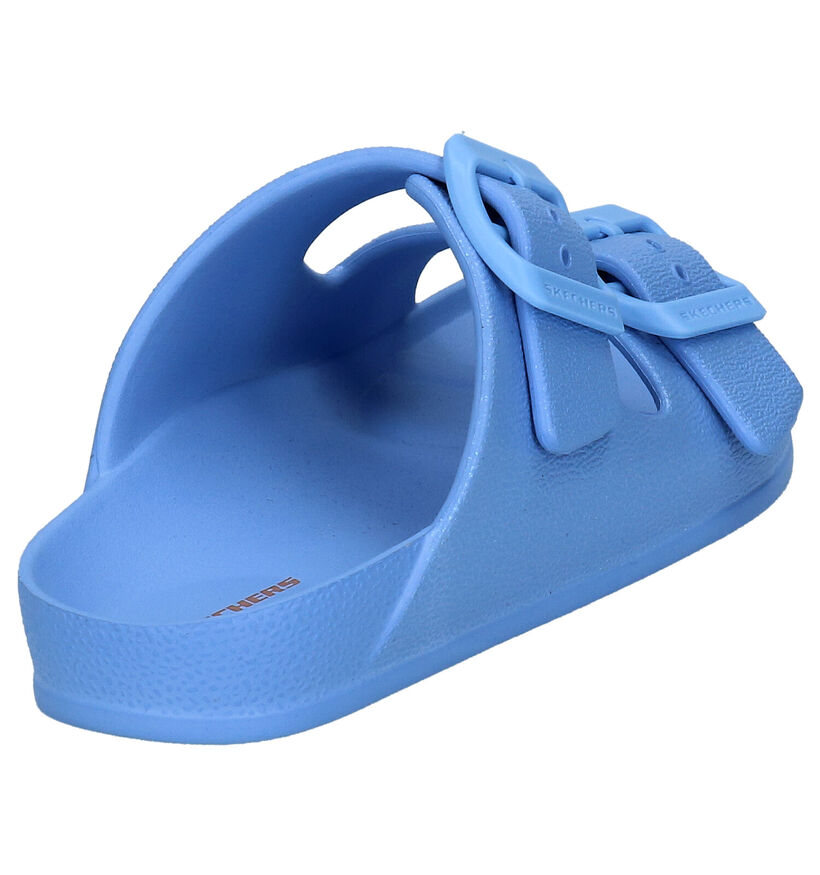 Skechers Cali Blast Blauwe Slippers in kunststof (291894)