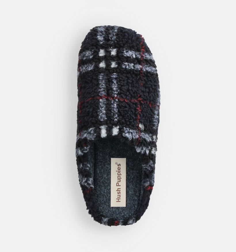 Hush Puppies Dayak Donkerblauwe Instappantoffels Geruit voor heren (377909)