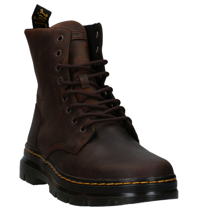 Dr. Martens Combs Leather Bruine Boots in leer (277091)