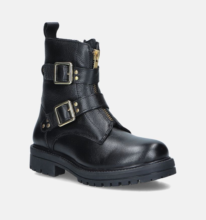 Milo & Mila Bottines robustes en Noir pour filles (347007)