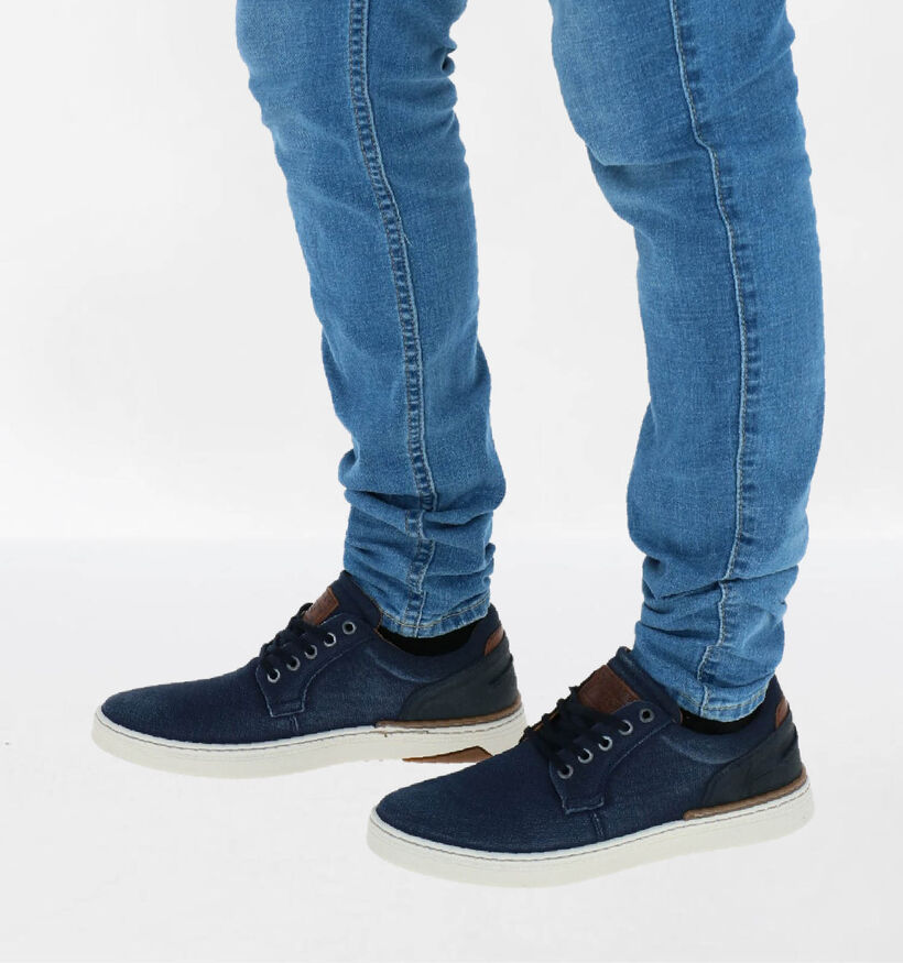 Bullboxer Zwarte Veterschoenen in nubuck (300222)