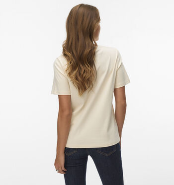 Vero Moda T-shirts Beige/Bruin