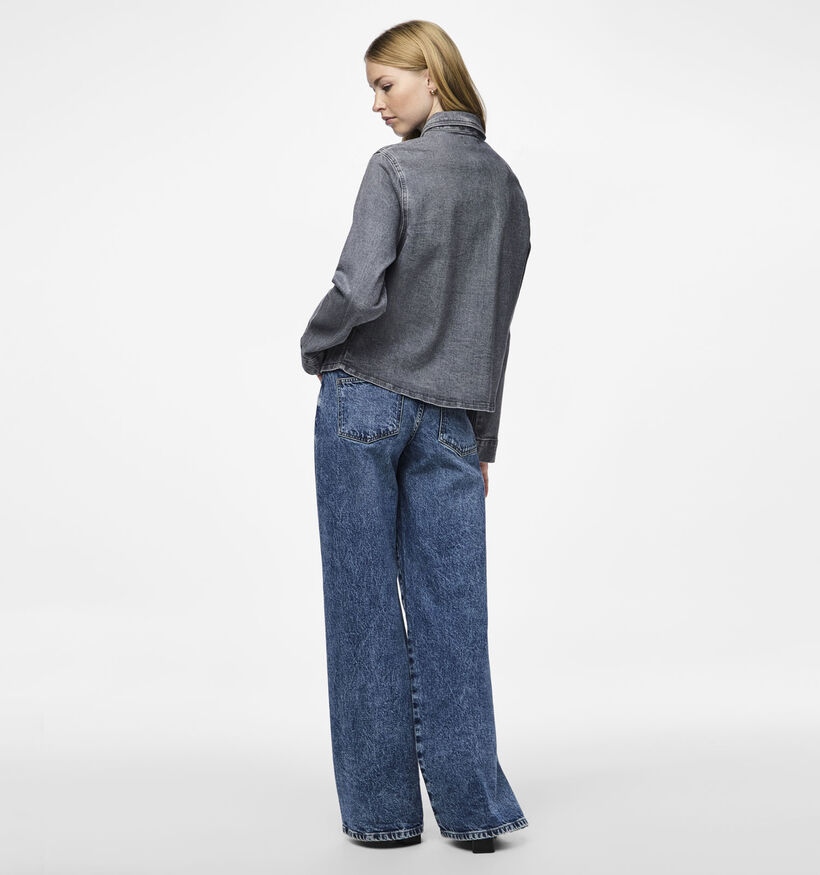 Pieces Siffi Grijs Gestreept hemd voor dames (348367)