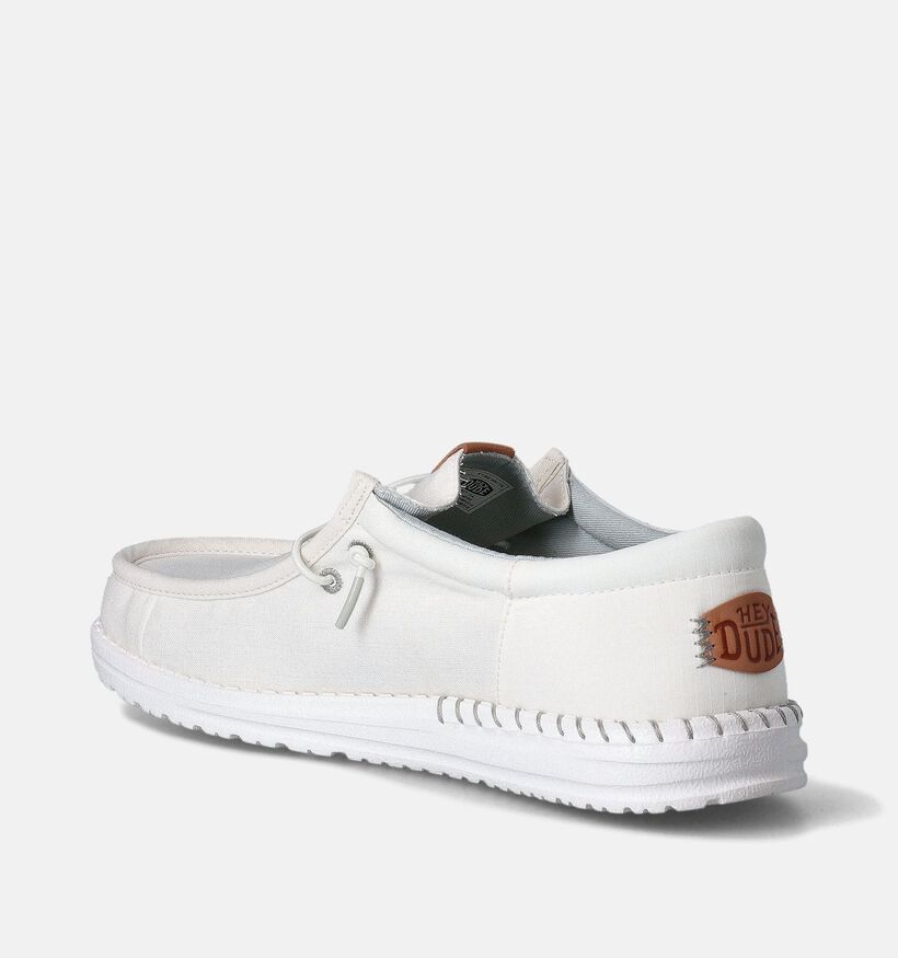 HEYDUDE Wally Funk Nylon Craft Mocassins en Blanc pour hommes (365958) - pour semelles orthopédiques