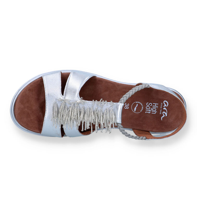 Ara Bilbao-S Zilveren Sandalen voor dames (321916) - geschikt voor steunzolen