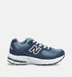 New Balance 2002 Baskets basses en Bleu fonc&eacute; pour gar&ccedil;ons (375256) - pour semelles orthop&eacute;diques