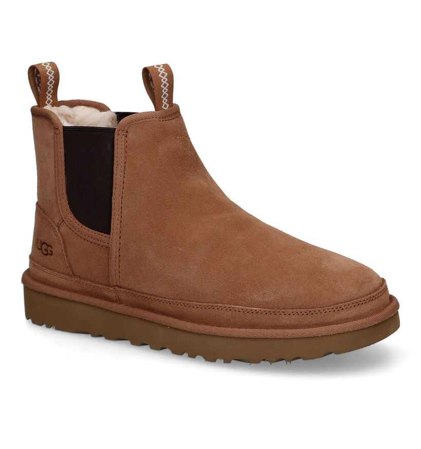 UGG Neumel Bottines Chelsea en Cognac en daim (295008)