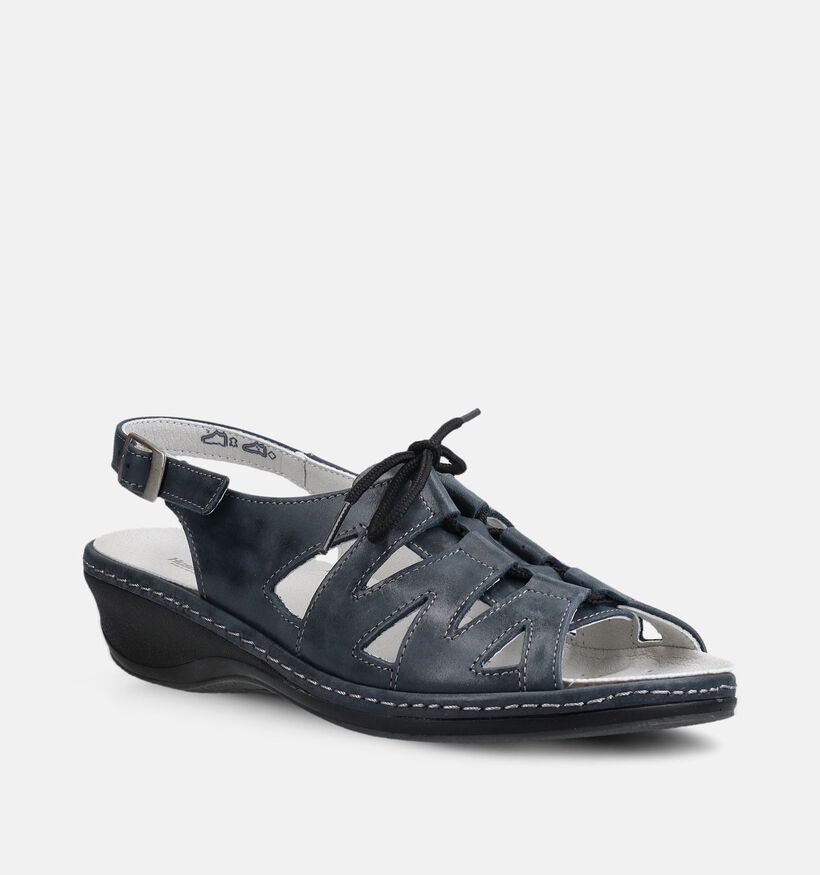 Hush Puppies Rococo Blauwe Sandalen voor dames (370586) - geschikt voor steunzolen