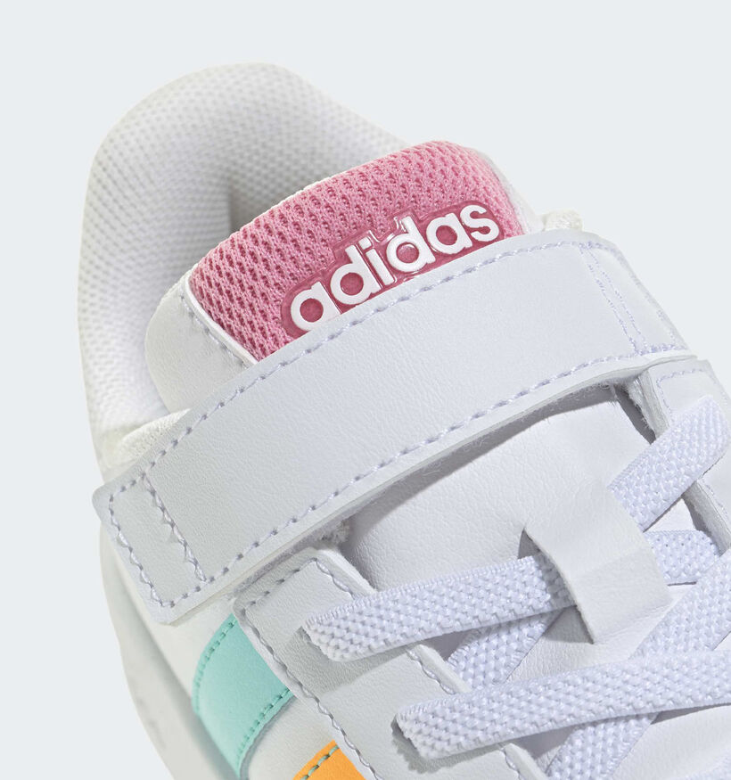 adidas Grand Court 3.0 Witte/Leopard Sneakers voor meisjes (366957) - geschikt voor steunzolen