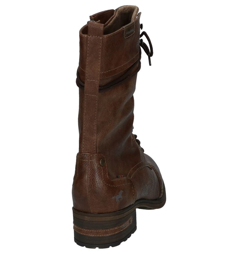 Mustang Bruine Bottines in kunstleer (294332)