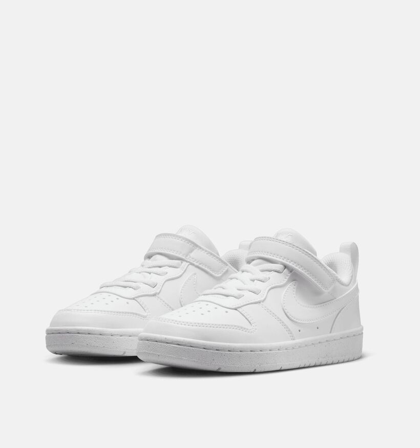 Nike Court Borough Witte Sneakers voor jongens, meisjes (367320) - geschikt voor steunzolen