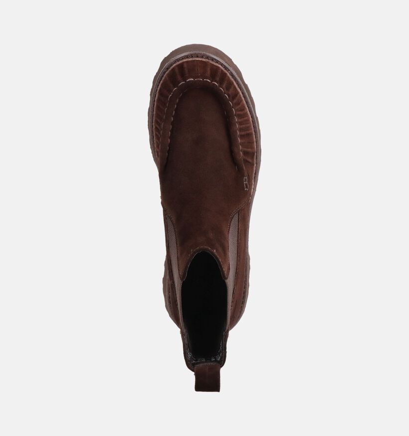 Tamaris Bottines Chelsea en Brun fonc&eacute; pour femmes (380800)