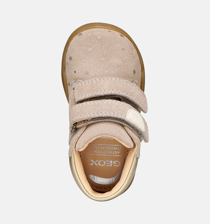 Geox Macchia Baskets montantes en Beige pour filles (376242) - pour semelles orthop&eacute;diques