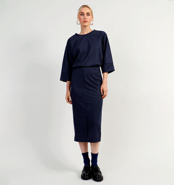 Jupe longue bleu Vila Jupes Bleu