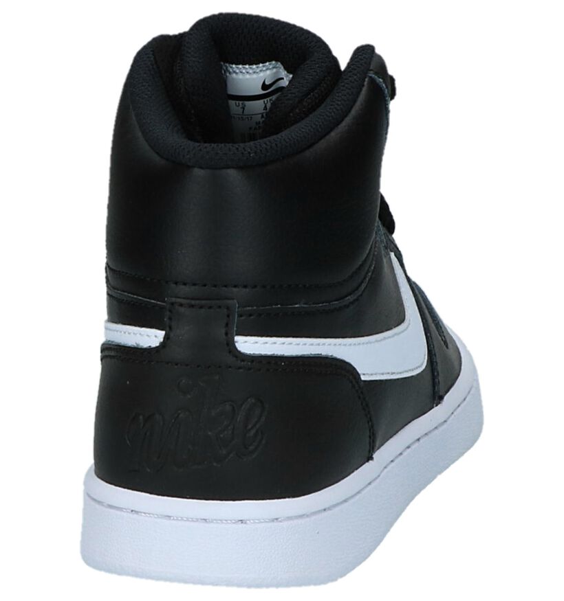 Zwarte Sneakers Nike Ebernon Mid in kunstleer (222192)