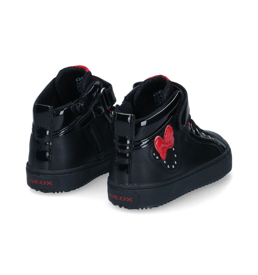 Geox Kalispera Zwarte Sneakers Disney Minnie Mouse in kunstleer (317652)