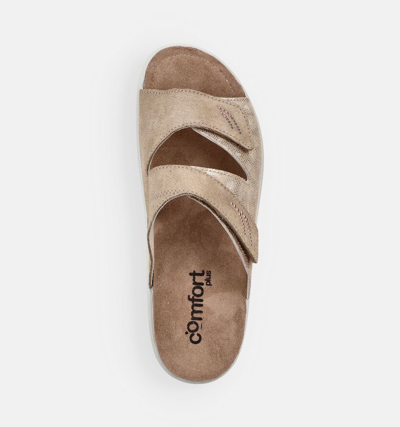Comfort Plus Beige Sandalen voor dames (373649) - geschikt voor steunzolen