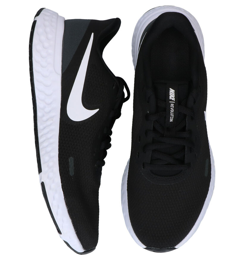 Nike Revolution 5 Zwarte Sneakers in kunstleer (290920)