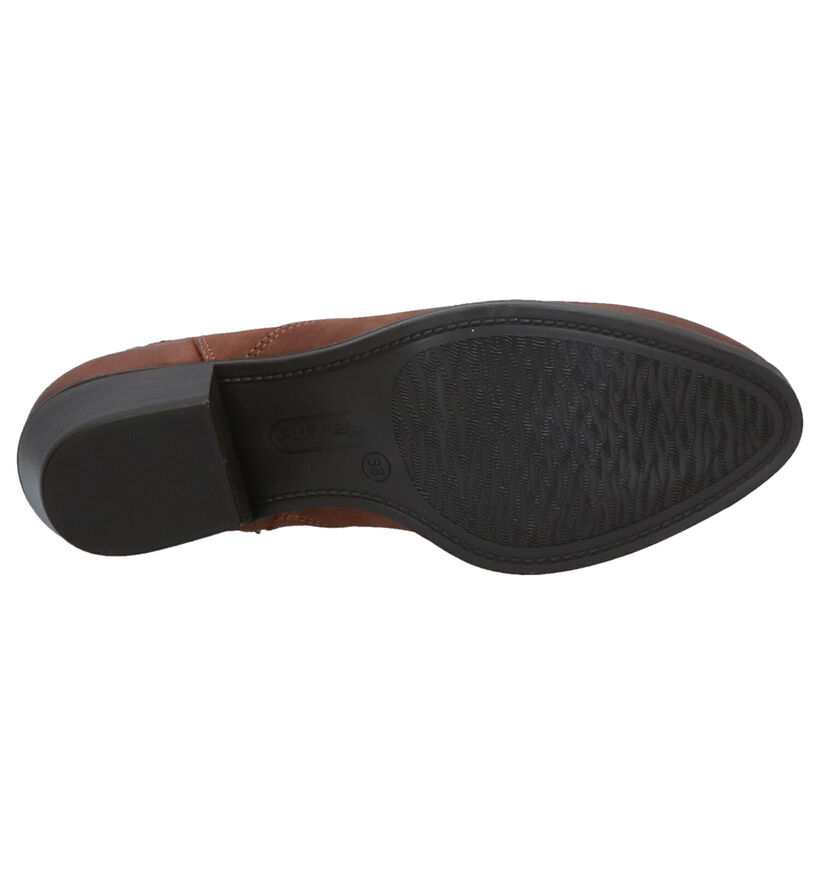 Tamaris Cognac Western Boots in nubuck (262736)