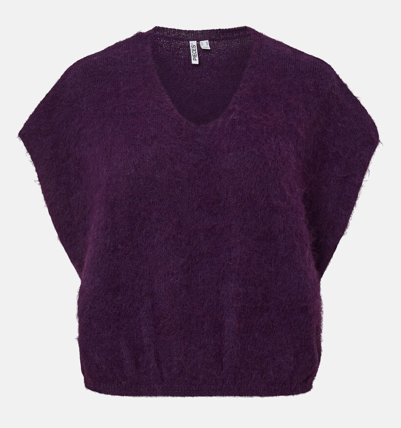 Pieces Allie Acai Melange Pull en Violet pour femmes (379325)