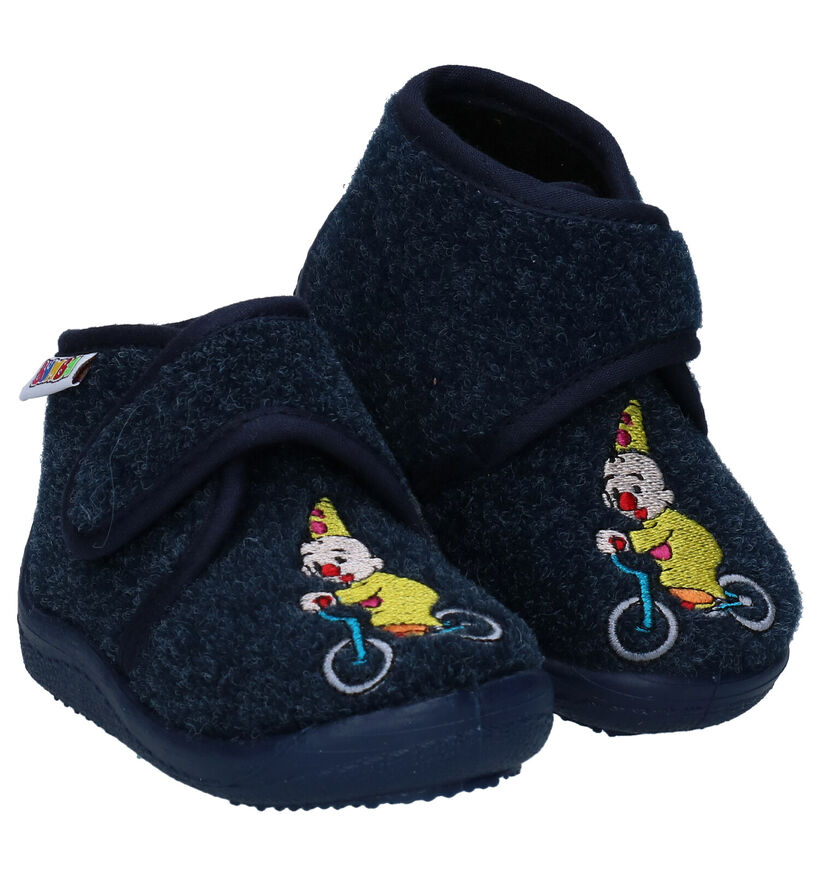 Bumba Blauwe Pantoffels in stof (283453)