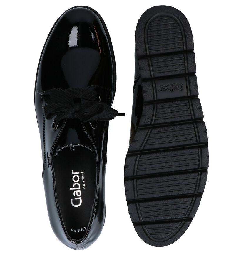Gabor OptiFit Chaussures à lacets en Noir en verni (282311)