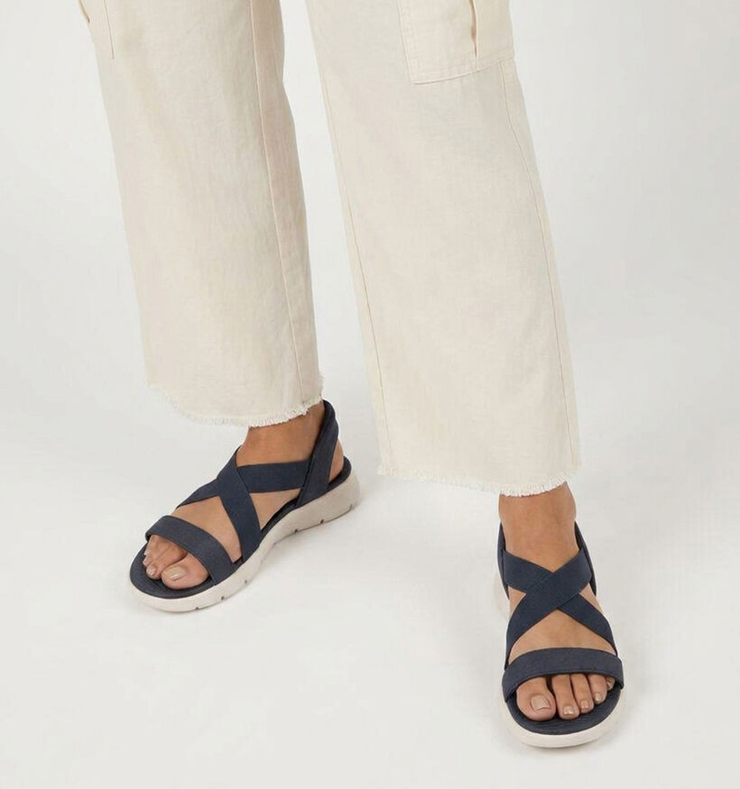 Skechers Go Walk Flex Sandal Glimmer Up Donkerblauwe Sandalen voor dames (371249)