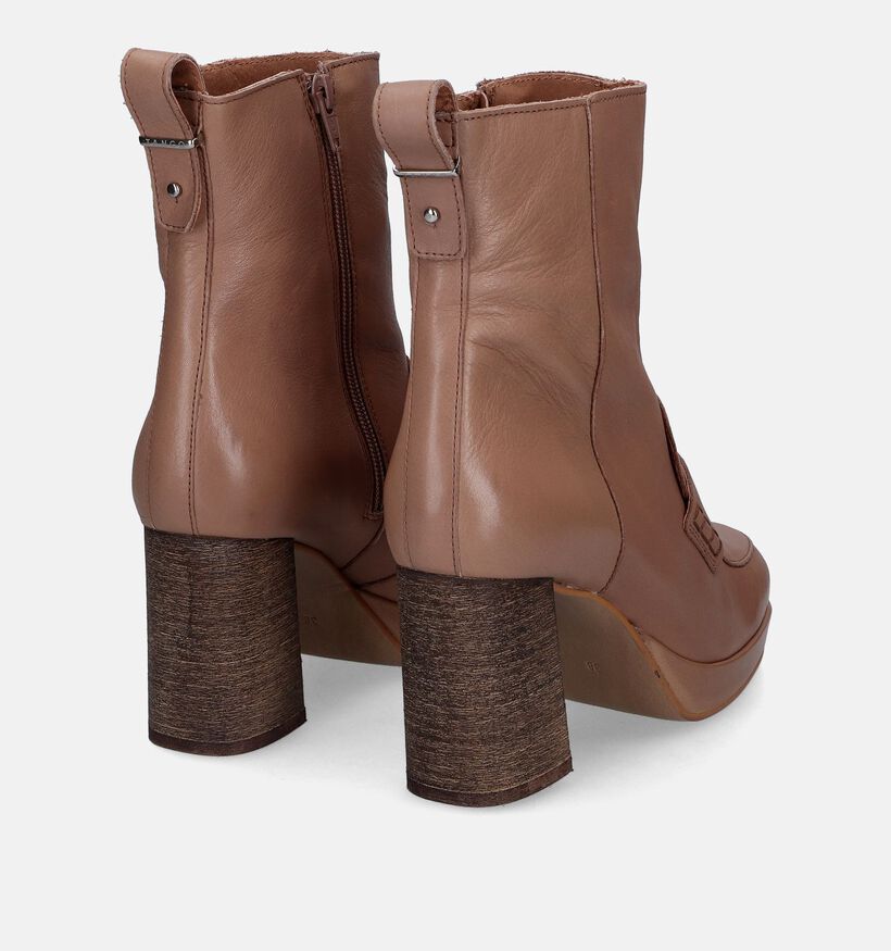 Tango Nadine Bottines à talons en camel pour femmes (318823) - pour semelles orthopédiques