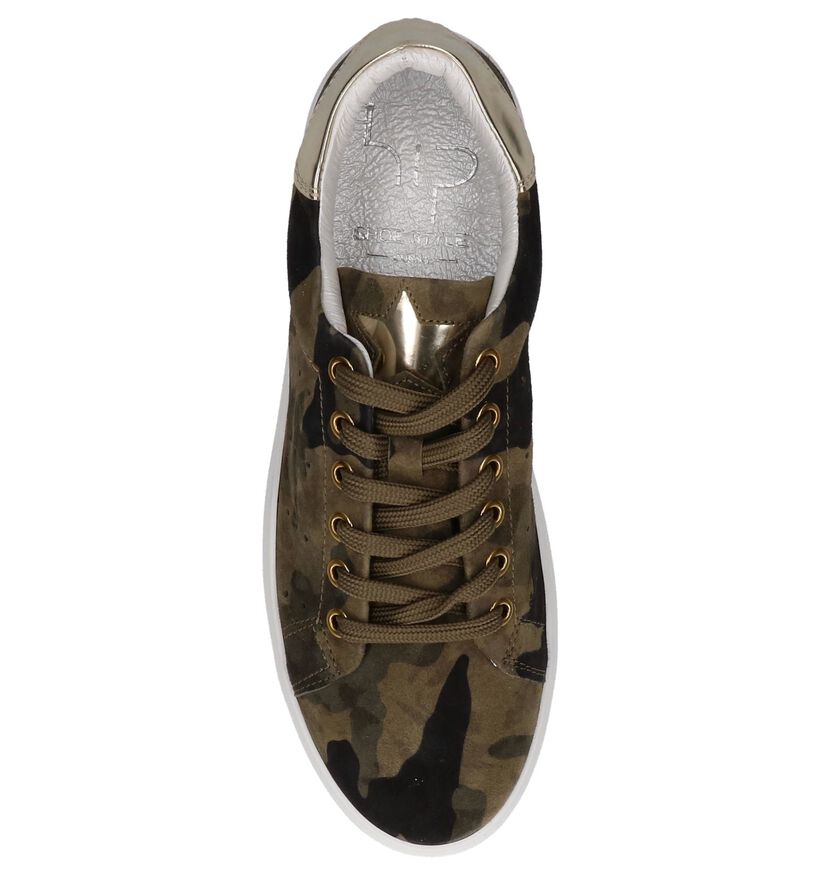 Hip Geklede Sneakers Camouflage Print in nubuck (219816)