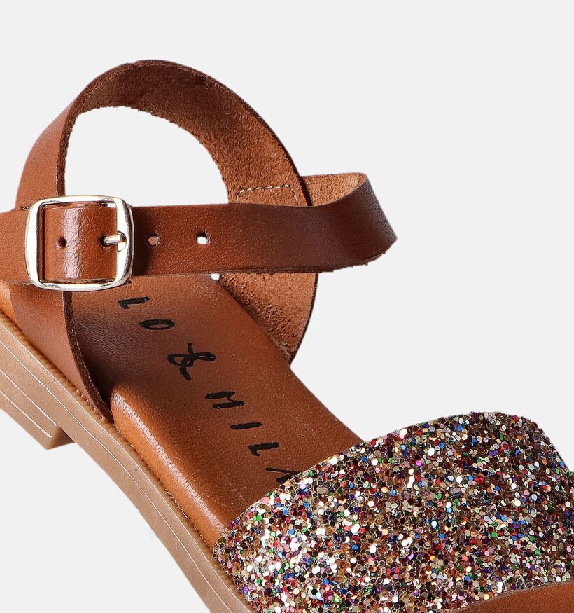 Milo & Mila Bruine Sandalen met glitters voor meisjes (356904)