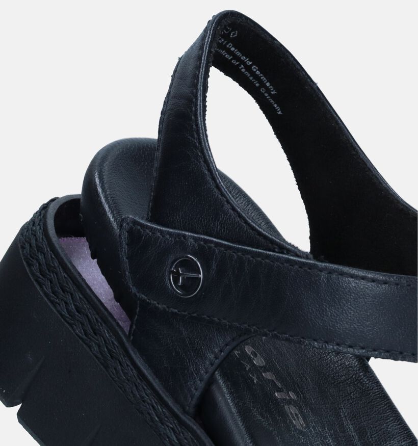 Tamaris Pure Relax Sandales en Noir pour femmes (338294) - pour semelles orthopédiques