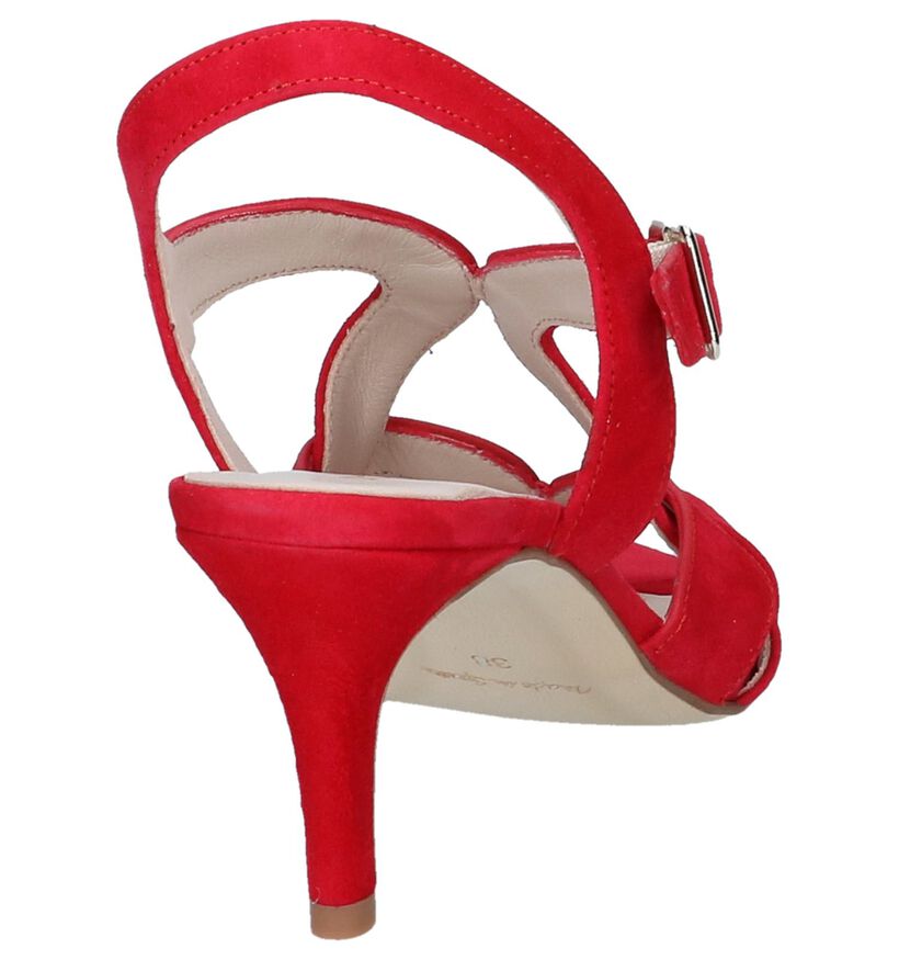 Marian Sandales à talons en Rouge foncé en nubuck (249286)